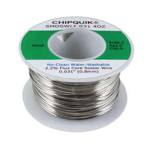 Chip Quik Solder Wire Lead-Free No-Clean Water-Washable (0.031", 4oz/113g)