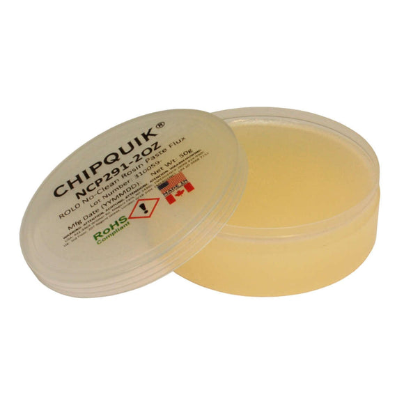 Chip Quik No-Clean Rosin ROL0 Paste Flux (2oz Flat Jar)