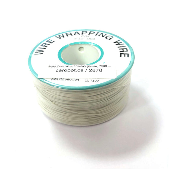Solid Core Wire 30AWG (White, 750ft / 230m)