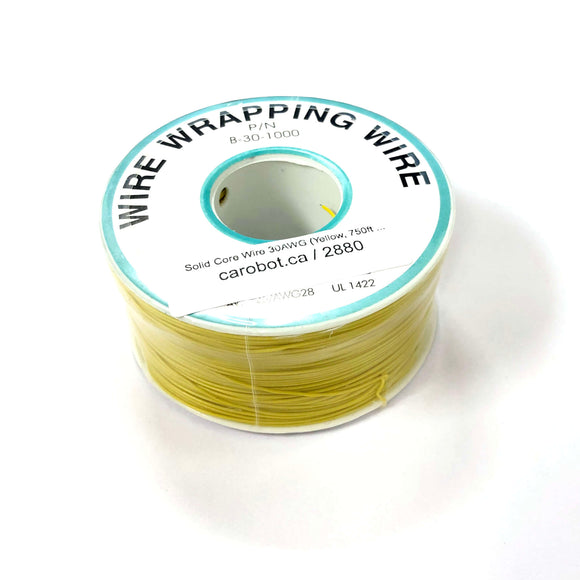 Solid Core Wire 30AWG (Yellow, 750ft / 230m)
