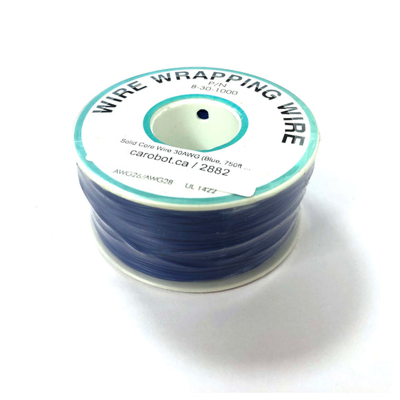 Solid Core Wire 30AWG (Blue, 750ft / 230m)