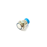 Metal On/Off Pushbutton with LED Ring (16mm, Blue)