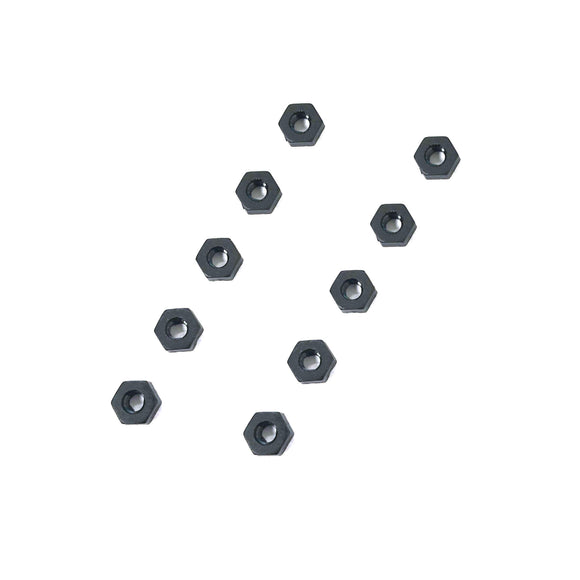 Nylon Hex Nut (Black M2.5, 10pcs)