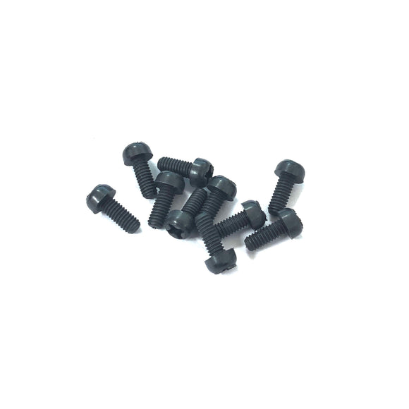 Nylon Screw Philips Head (Black M2.5 x 6mm, 10pcs)