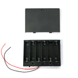 6-AA Battery Holder, Enclosed with Switch