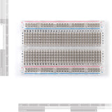 400 Tie Point Solderless Breadboard with Self-Adhesive (Clear)