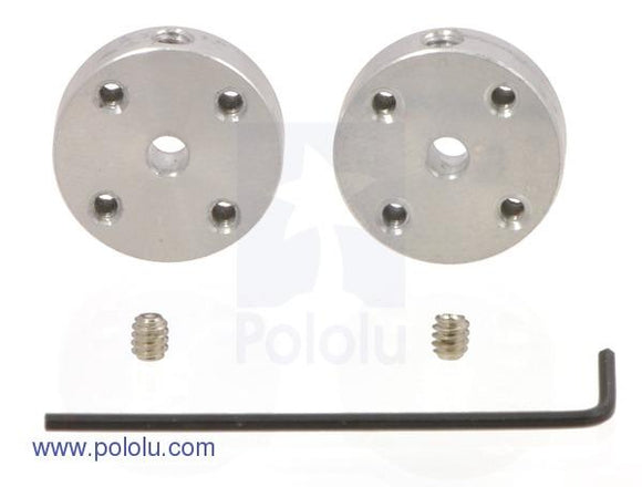 Universal Aluminum Mounting Hub Pair (3mm Shaft 4-40 Holes)