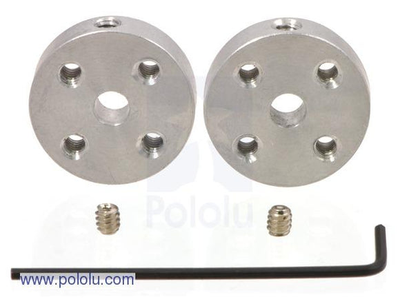 Universal Aluminum Mounting Hub Pair (4mm Shaft 4-40 Holes)