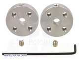 Universal Aluminum Mounting Hub Pair (4mm Shaft 4-40 Holes)