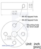 Universal Aluminum Mounting Hub Pair (4mm Shaft 4-40 Holes)