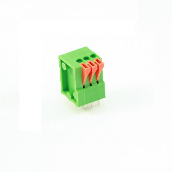 Screwless Terminal Block: 3-Pin, 0.1