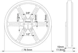 Pololu Wheel 80x10mm Pair (Black)