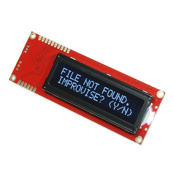 SparkFun Serial Enabled 16x2 LCD (White on Black 5V)
